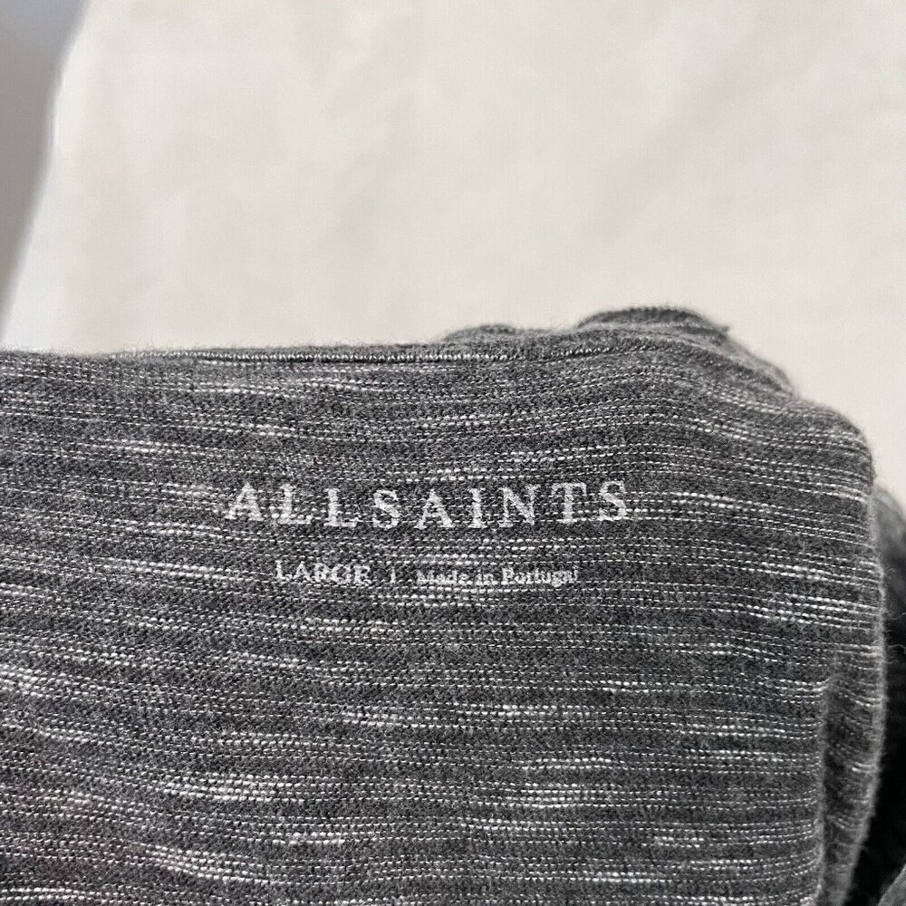 Allsaints Distressed Crew-Neck T-Shirt Tee Shirt Short Sleeve size Large - Picture 6 of 7